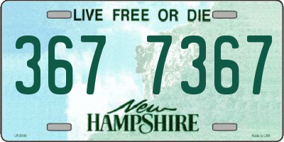 NH license plate 3677367