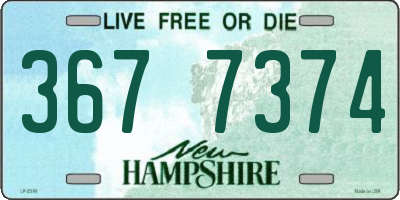 NH license plate 3677374