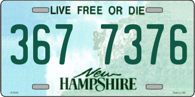 NH license plate 3677376