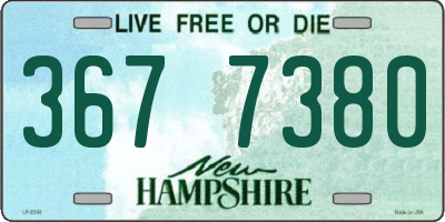 NH license plate 3677380