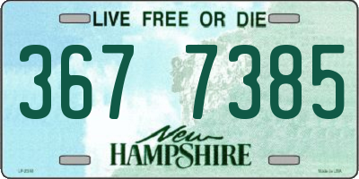 NH license plate 3677385