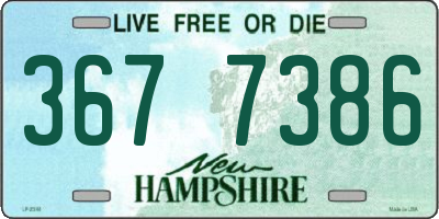 NH license plate 3677386