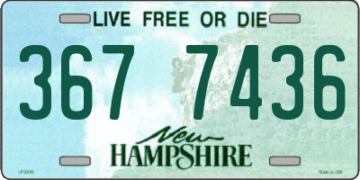 NH license plate 3677436