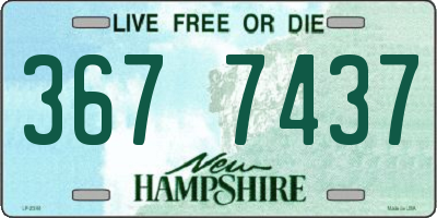 NH license plate 3677437