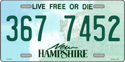 NH license plate 3677452