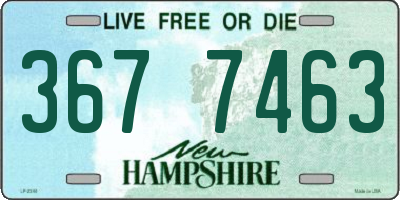NH license plate 3677463