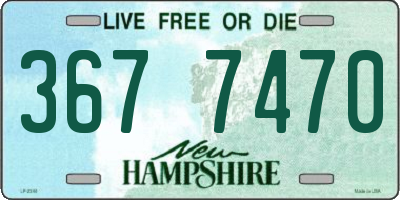 NH license plate 3677470