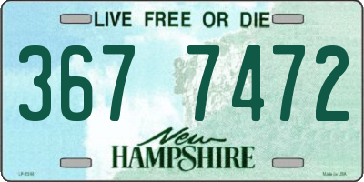 NH license plate 3677472