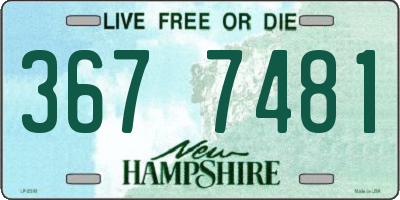 NH license plate 3677481