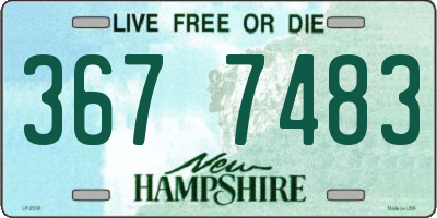 NH license plate 3677483