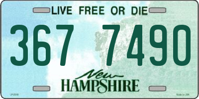 NH license plate 3677490