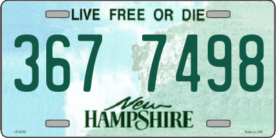 NH license plate 3677498