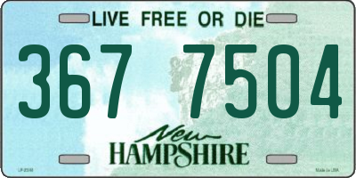 NH license plate 3677504
