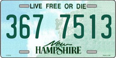 NH license plate 3677513
