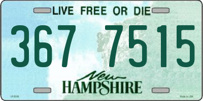 NH license plate 3677515