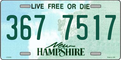 NH license plate 3677517