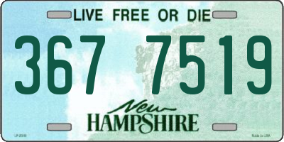 NH license plate 3677519
