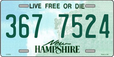 NH license plate 3677524