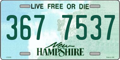 NH license plate 3677537