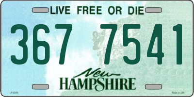 NH license plate 3677541