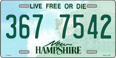 NH license plate 3677542