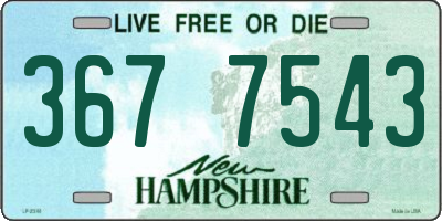 NH license plate 3677543