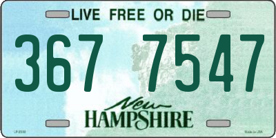 NH license plate 3677547