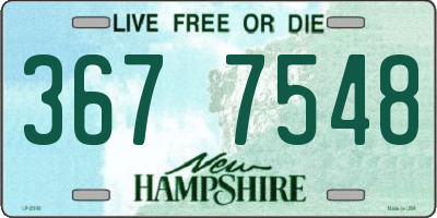 NH license plate 3677548