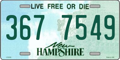 NH license plate 3677549