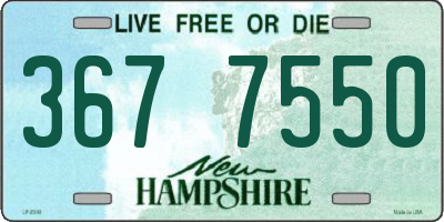 NH license plate 3677550