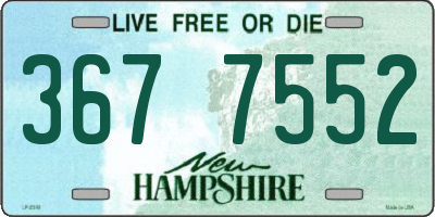 NH license plate 3677552