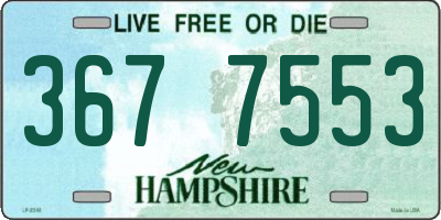 NH license plate 3677553
