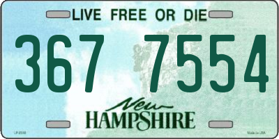 NH license plate 3677554