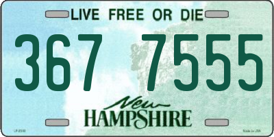 NH license plate 3677555