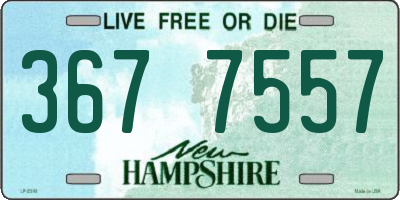 NH license plate 3677557