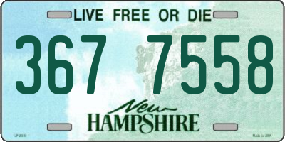 NH license plate 3677558