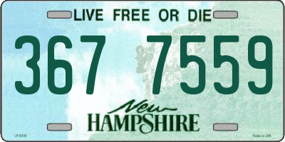 NH license plate 3677559