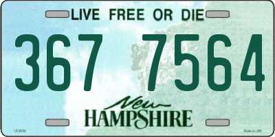 NH license plate 3677564