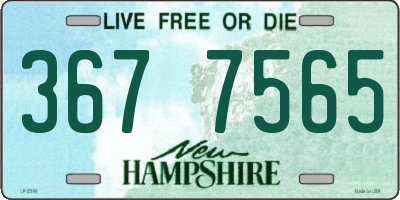 NH license plate 3677565