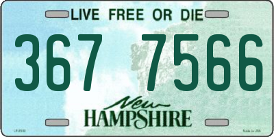 NH license plate 3677566