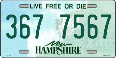 NH license plate 3677567
