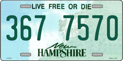 NH license plate 3677570
