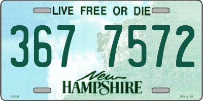 NH license plate 3677572