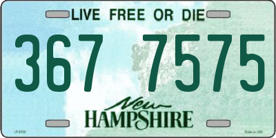 NH license plate 3677575