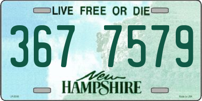 NH license plate 3677579