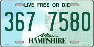 NH license plate 3677580