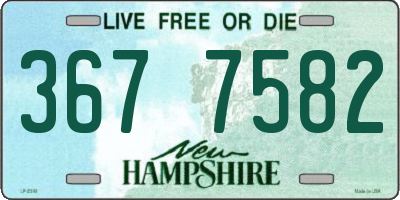 NH license plate 3677582