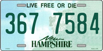 NH license plate 3677584