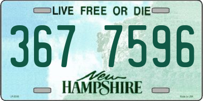 NH license plate 3677596