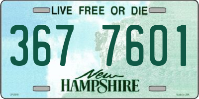 NH license plate 3677601
